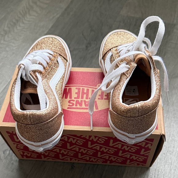 Vans Kids Sparkling Gold Sneakers - Picture 7 of 8